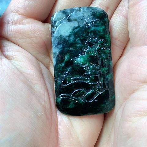 翡翠颈饰未镶嵌天然缅甸翡翠a货