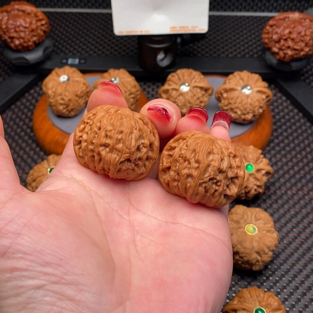 文玩核桃把件全品磨盘38尺