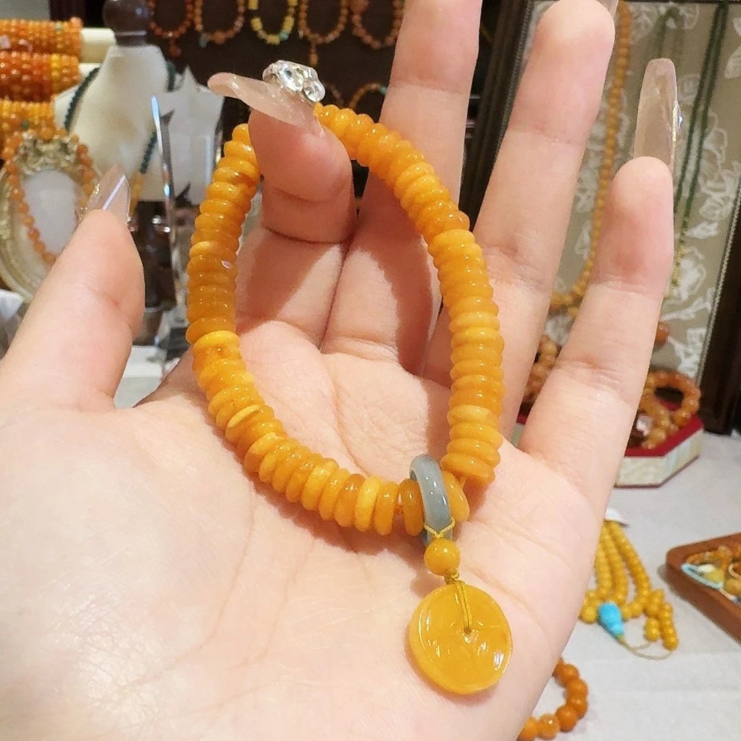 蜜蜡未镶嵌手串手串