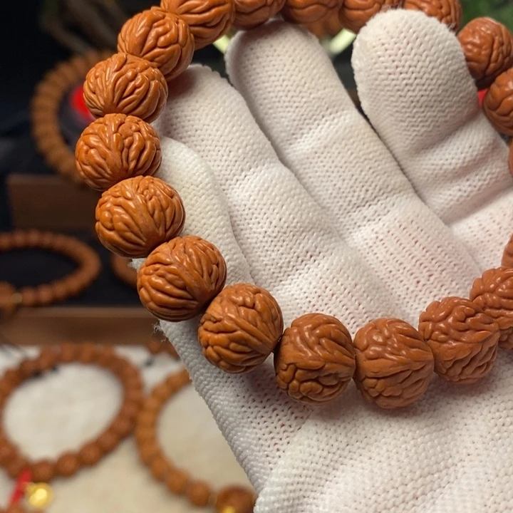 桃核吊坠泥**柜秦岭龙纹桃核