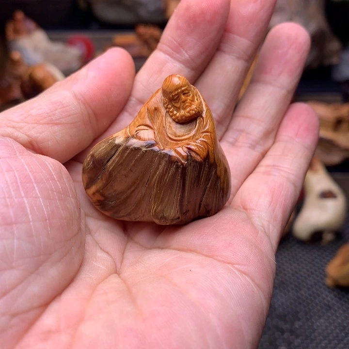 柏木（崖柏）崖柏陈化料手把件