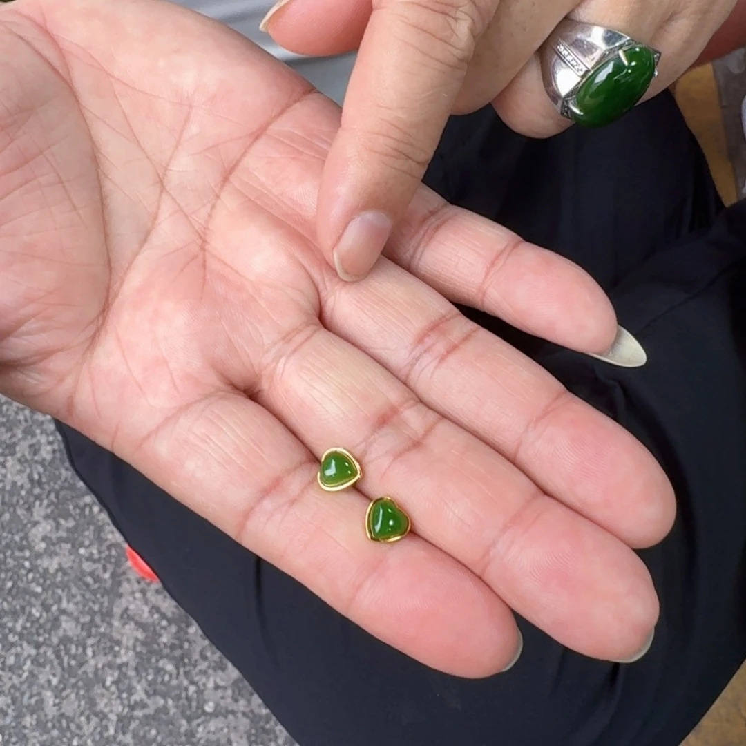银S925镶嵌手链和田玉