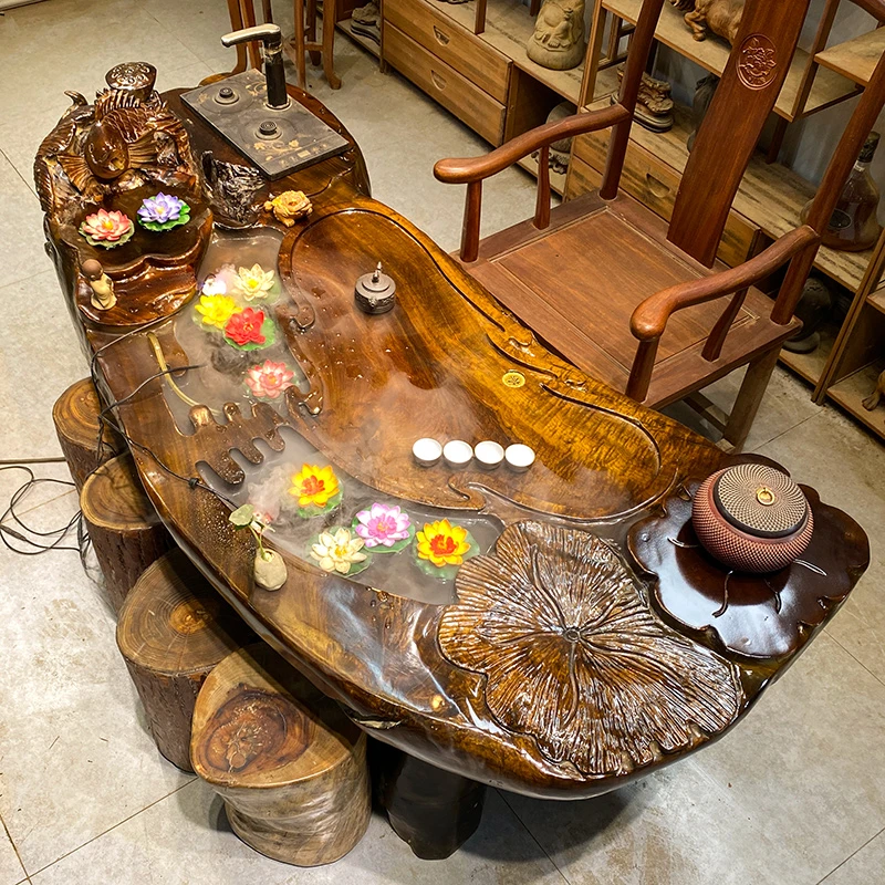 树根茶桌实木根雕茶台茶几木头树根茶台SP3451