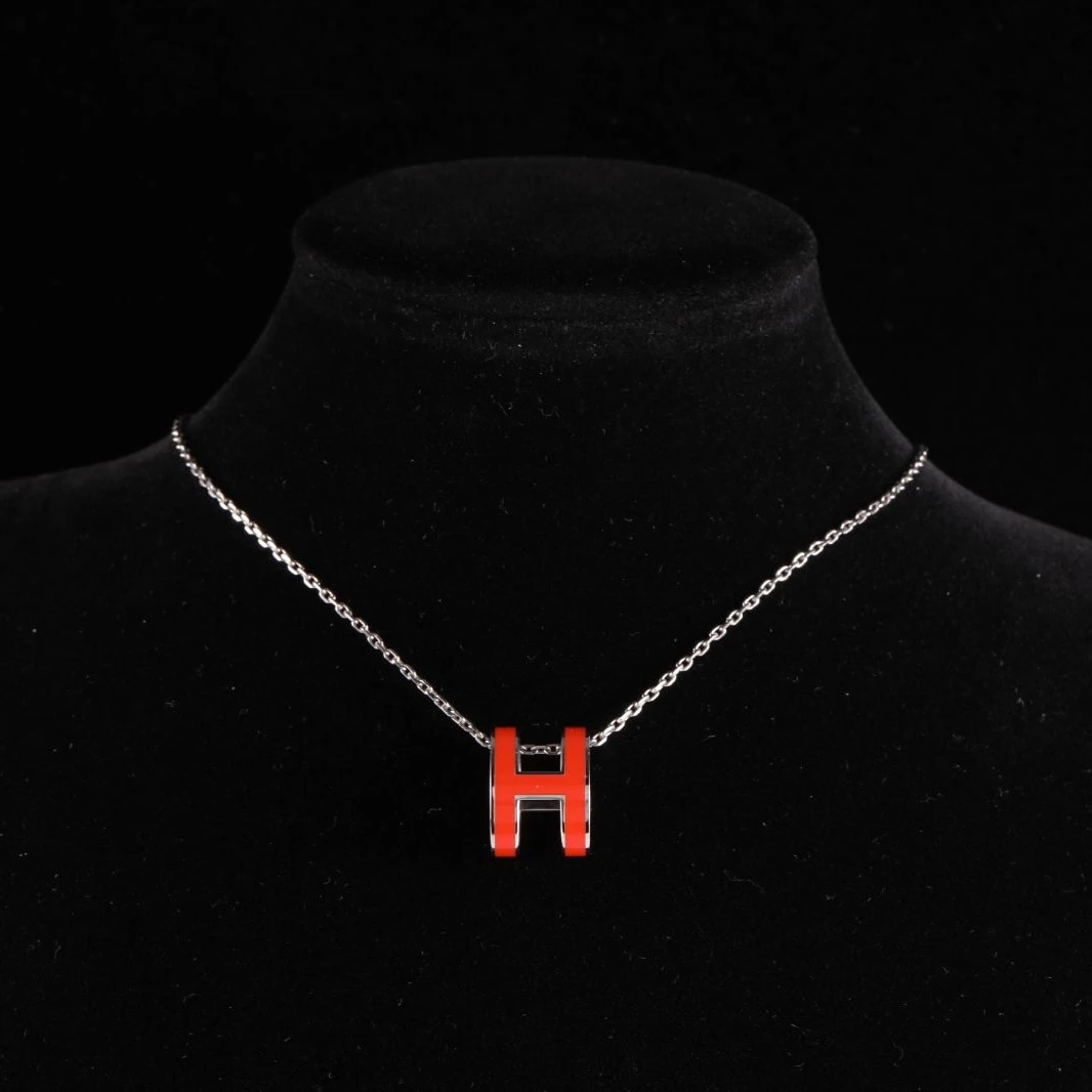 99新 Hermes/爱马仕 花花 合金 Pop H 项链 大号