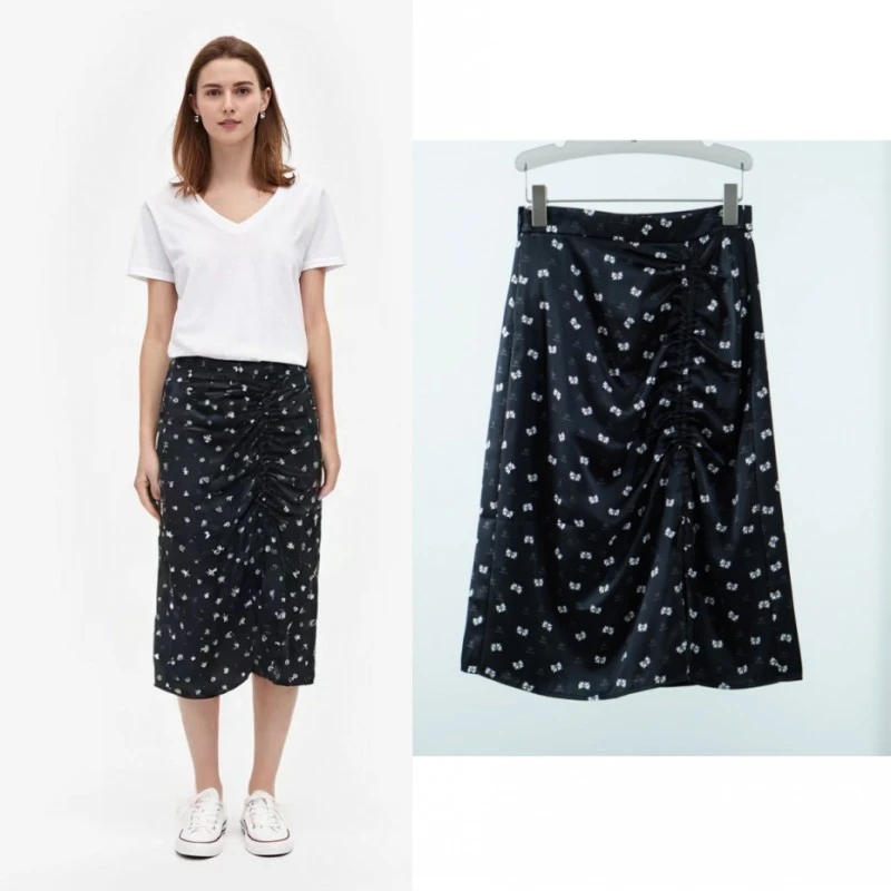 莉推荐【三C・伊】S700-1 春夏薄款半身长裙黑色Y22220529Q00