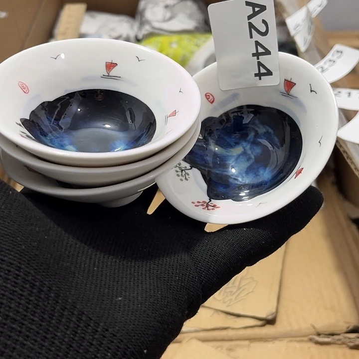 瓷片茶摆件工艺品摆件666