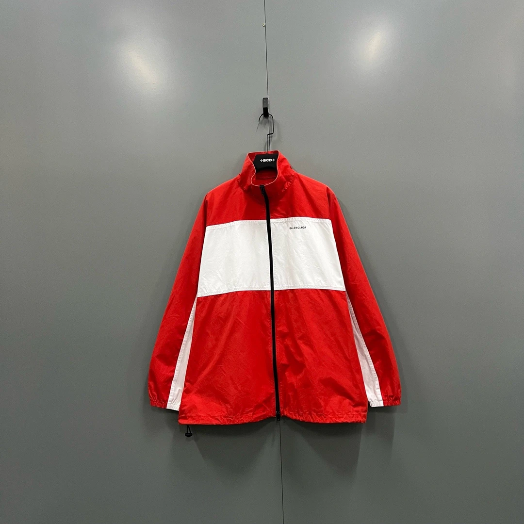 99新 Balenciaga/巴黎世家 jp 629  拼色拉链外套 46码 015283