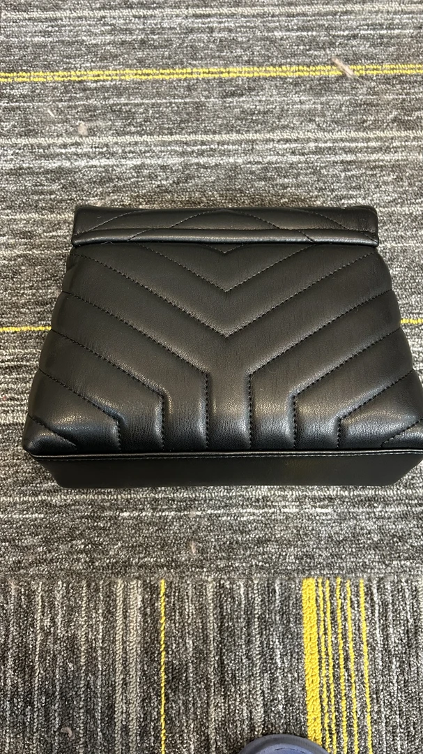 TOLEX2025新款手工时尚百搭梯形V女包黑色