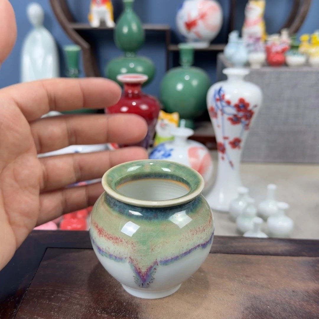陶瓷手工小花器摆件