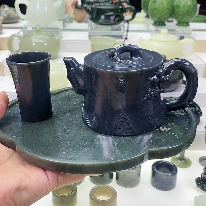 未镶嵌和田玉挂件本****.一壶一杯