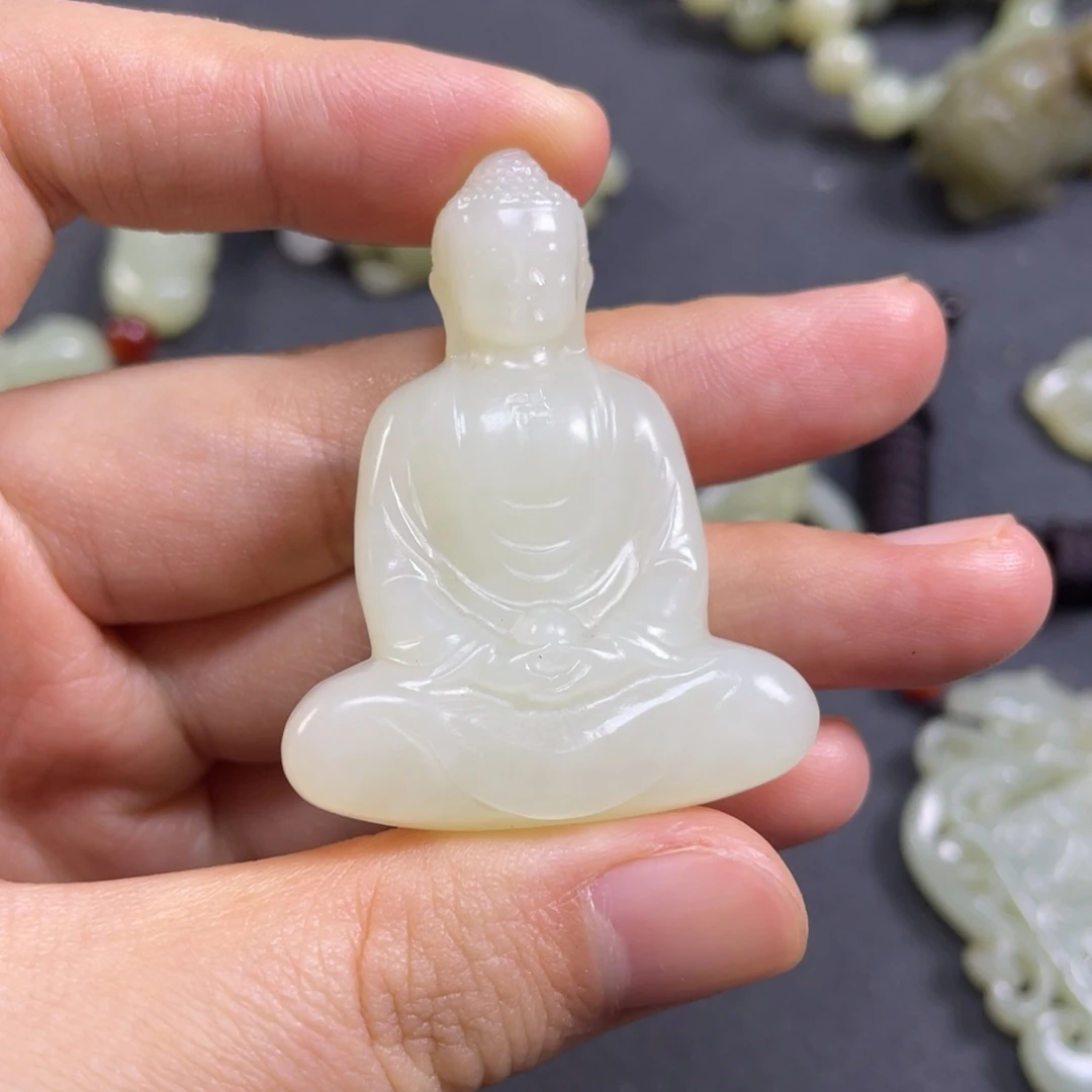 阿***｀和田玉未镶嵌颈饰
