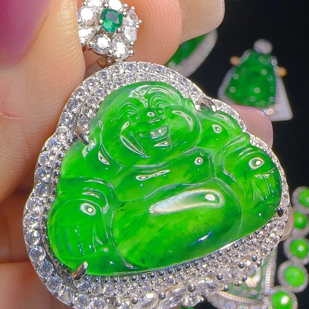 翡翠吊坠(赠链)银S925镶嵌