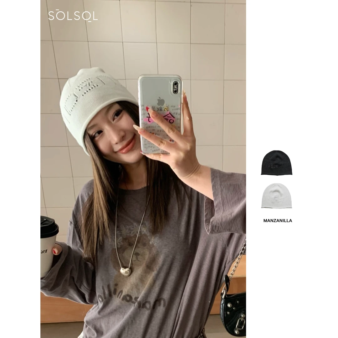 MANZANILLA 设计师品牌 25春夏新品 镂空字母纸纱帽 SOLSOL买手店
