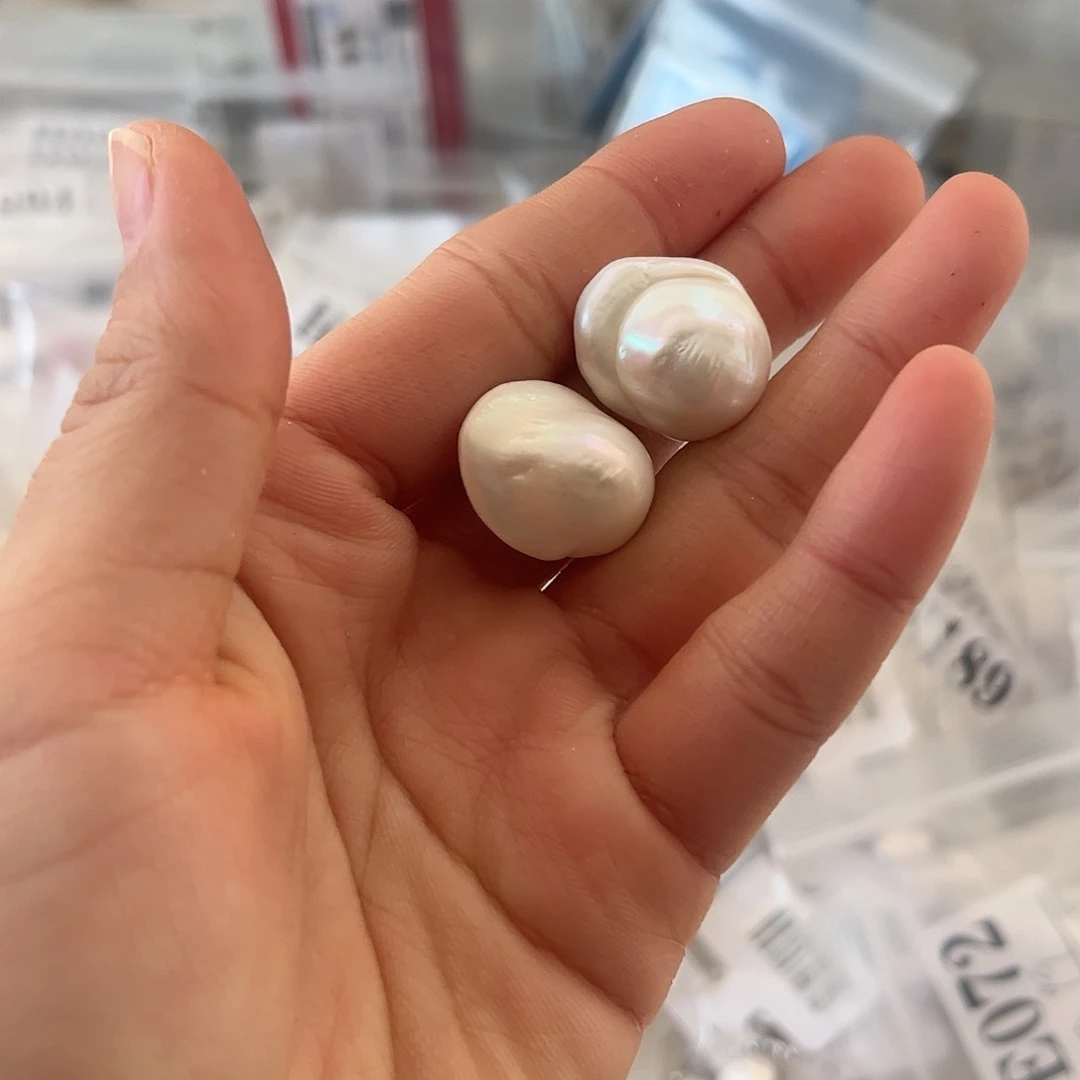 淡水珍珠耳饰银S925镶嵌