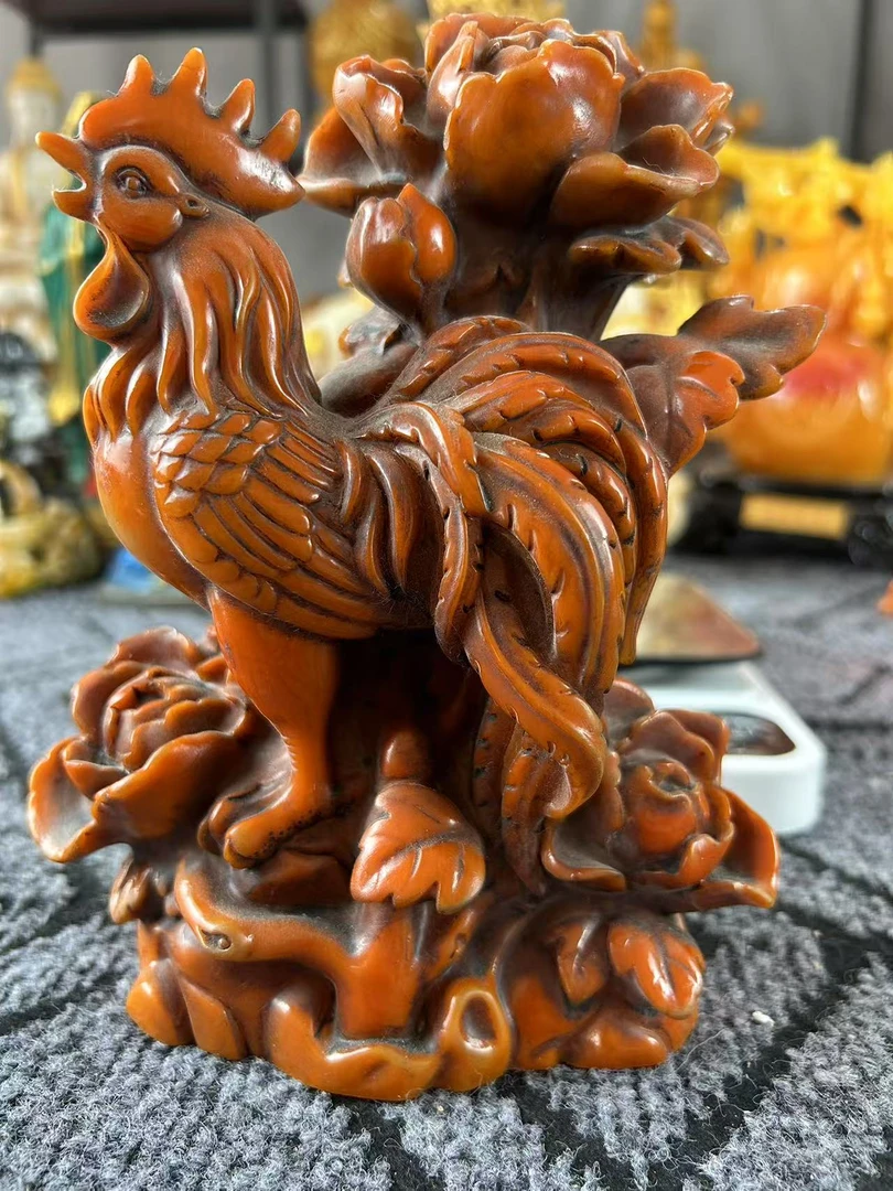 大公鸡手工雕刻家居摆件