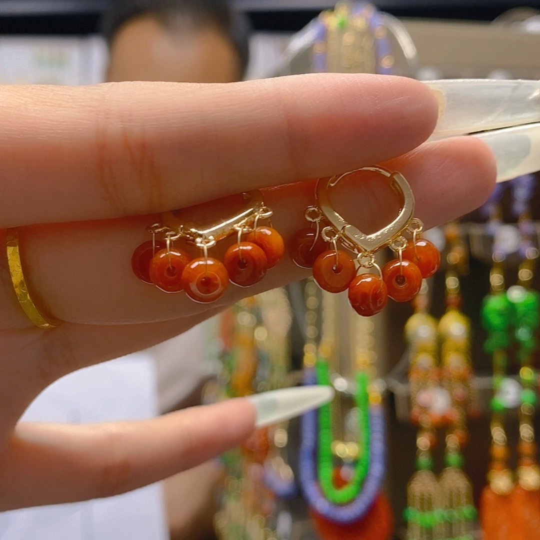 翡翠合金耳饰翡翠