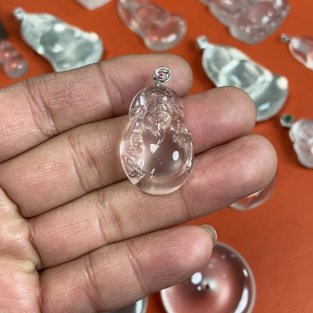 石英质玉银S925镶嵌颈饰