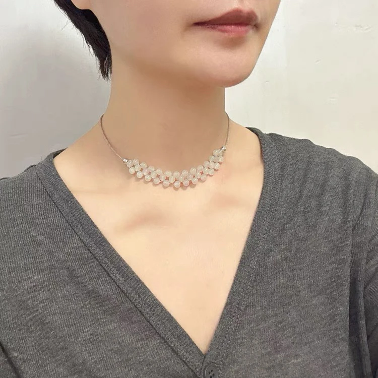 非金属木质项链 新款遮甲状腺术后疤痕项链女款夏季简约饰品