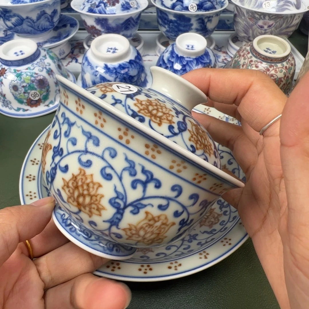 陶瓷景德镇纯手工纯手绘茶具木木21