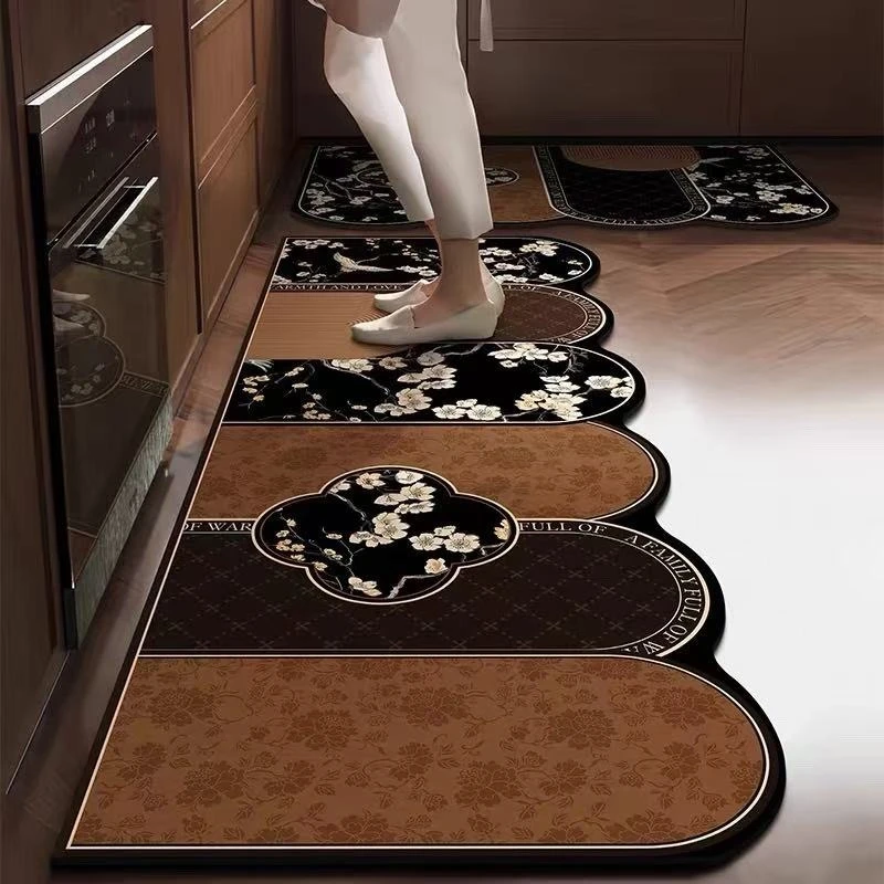 山海-551【45x80+45x160】硅藻泥复古家用厨房地垫防滑耐脏垫