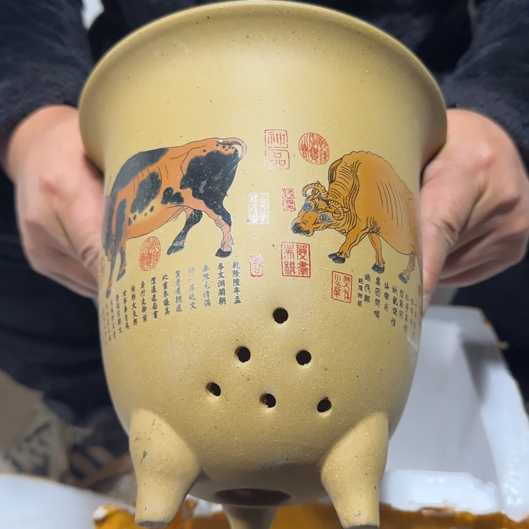 紫砂花盆口径19高度20
