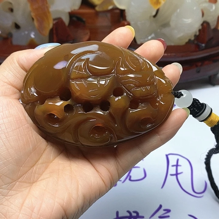 玛瑙/玉髓手把未镶嵌用****4