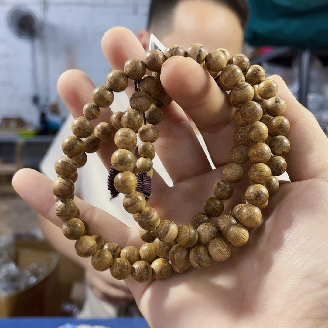 手串沉香野生密支即圆珠长串0.7/18克多样性发一