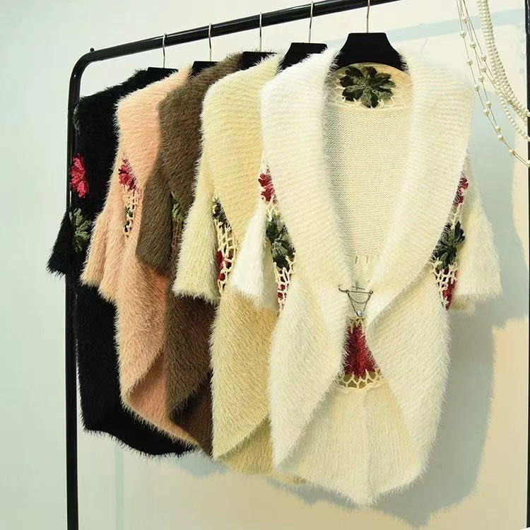 4(301-400)（直播间下单）风毛针织衫毛衣外搭女装冬季