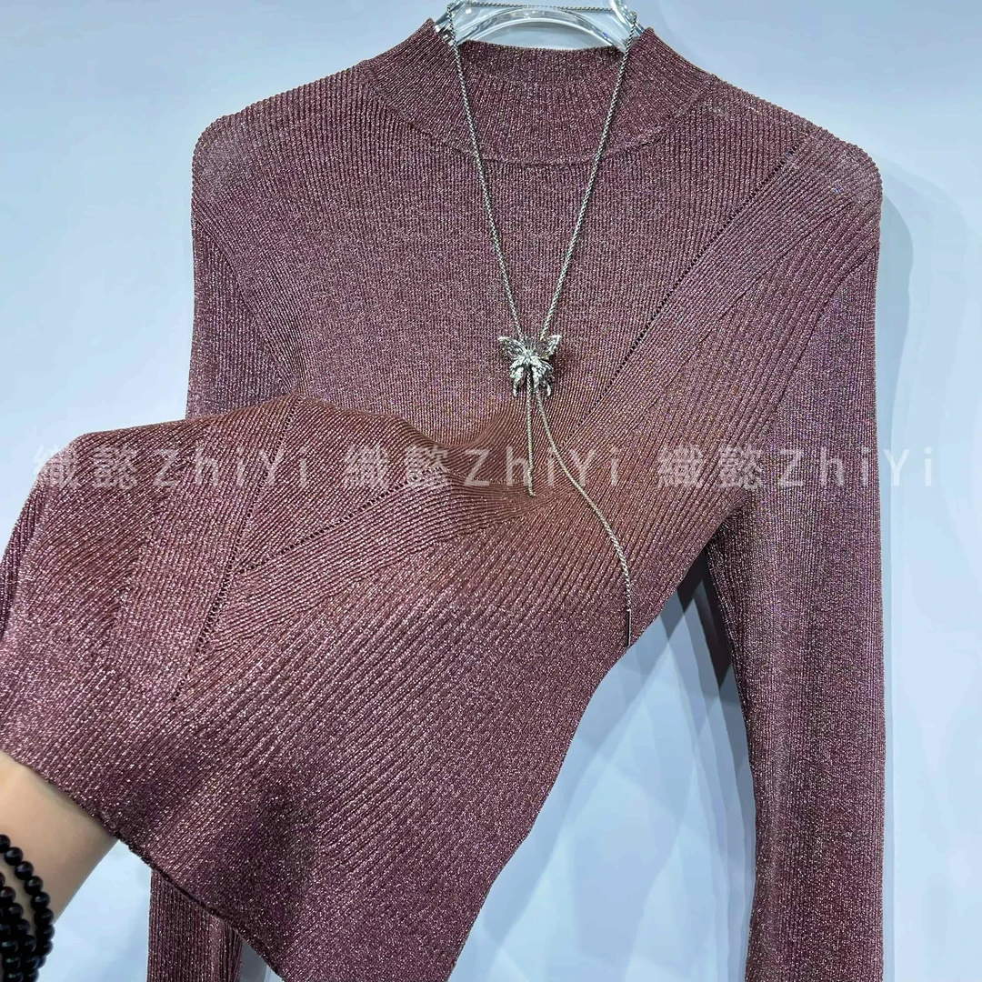 JKO&COCO【小小V】意大利水晶纱夏季薄款时尚百搭 针织衫 上衣长袖