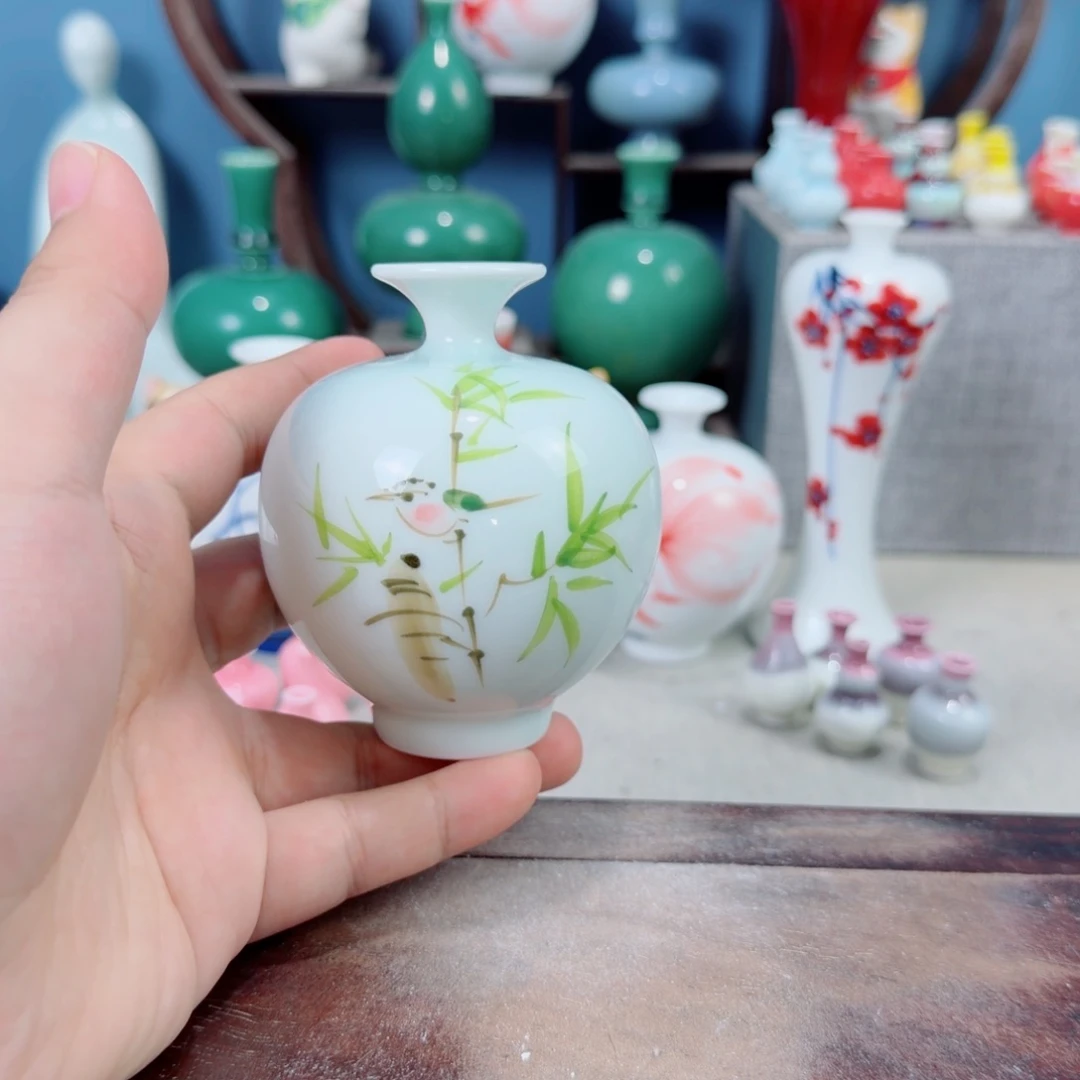 陶瓷手工小花器摆件
