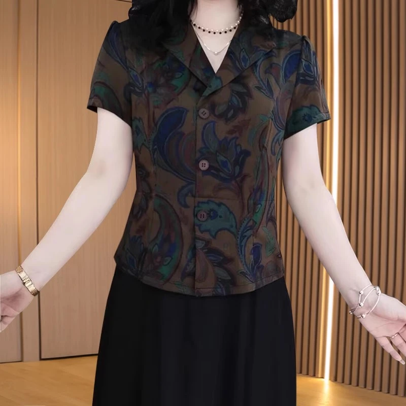 【可蓓儿】新中式小个子气质连衣裙2025新款夏季假两件爆款妈妈裙子