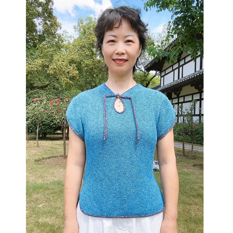 玉玲珑 | 新中式水滴领上衣 | 手编材料包