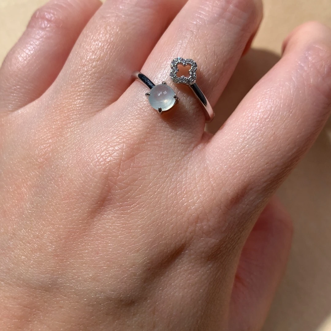 翡翠银S925镶嵌颈饰蛋