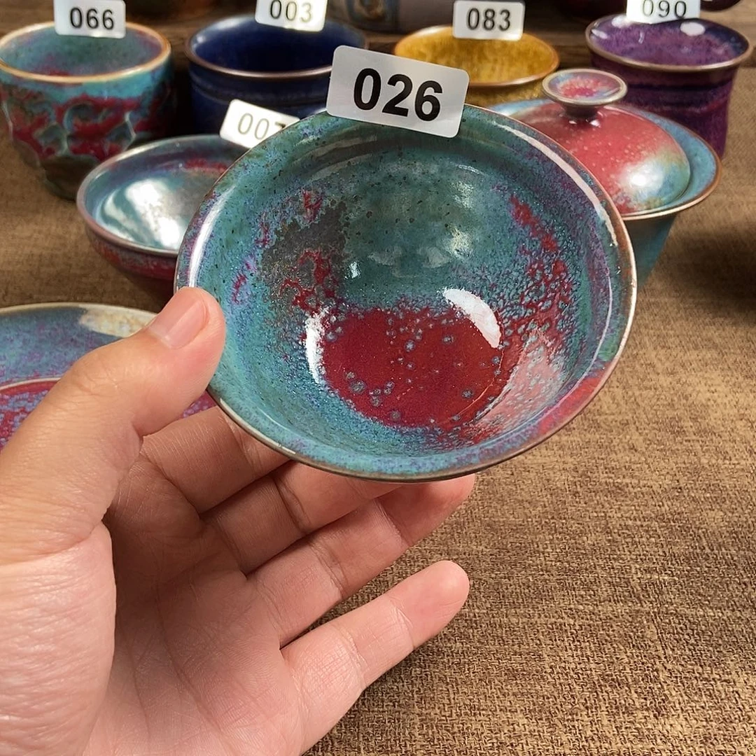 同***好瓷片钧瓷茶壶茶具