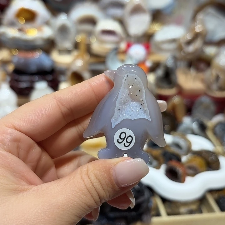 玛瑙/玉髓未镶嵌水晶企鹅