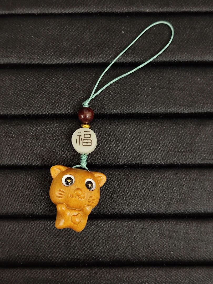 老山檀猫咪手机挂（多样性一件发货）