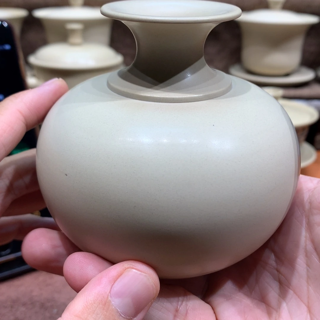 泥塑雷*放漏小花器一个微瑕