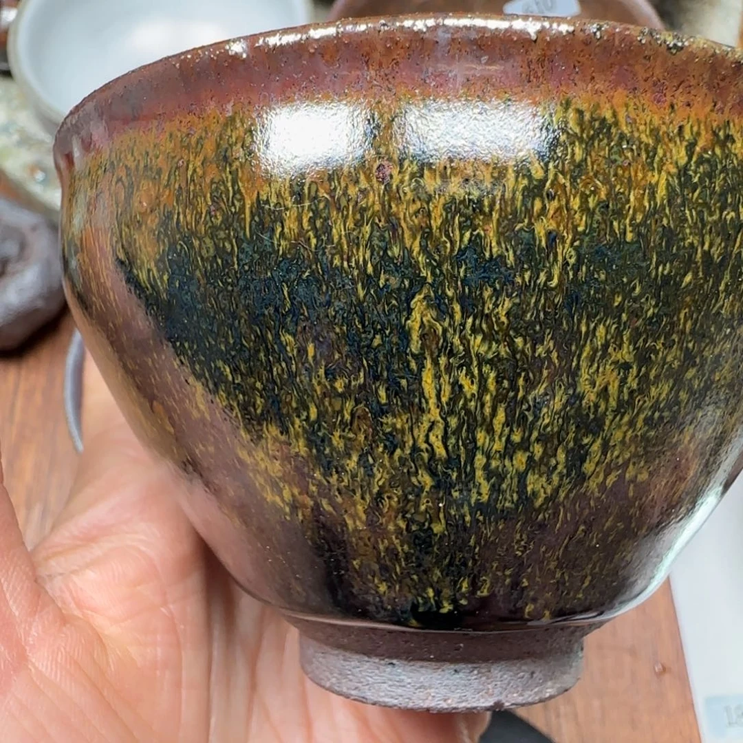 柴烧建盏茶盏茶杯223