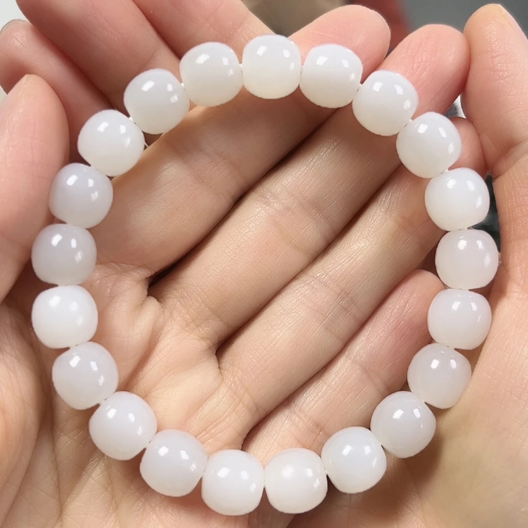 和田玉未镶嵌手串卡10老形珠珠宝级货头