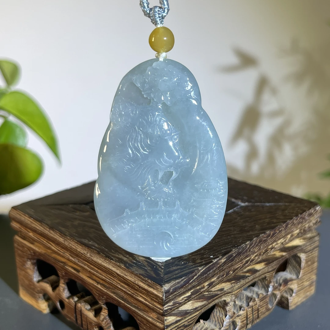 JTB09-96  天然缅甸翡翠A货  虎虎生威