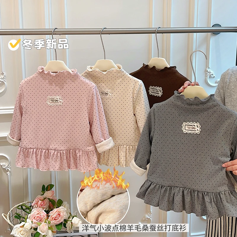 韩版新款秋冬季6-12岁女童卫衣加厚打底衣女宝宝洋气上衣儿童潮