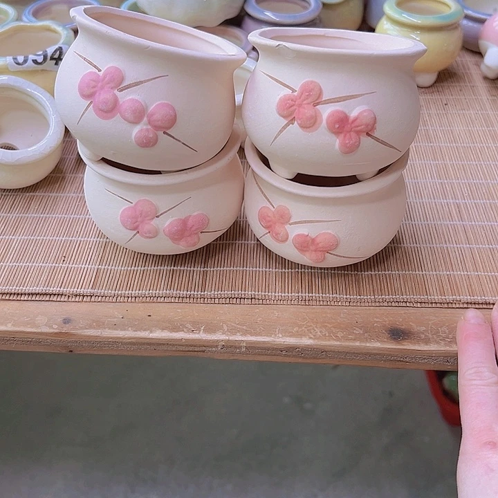 红陶陶瓷花盆当场满12包邮