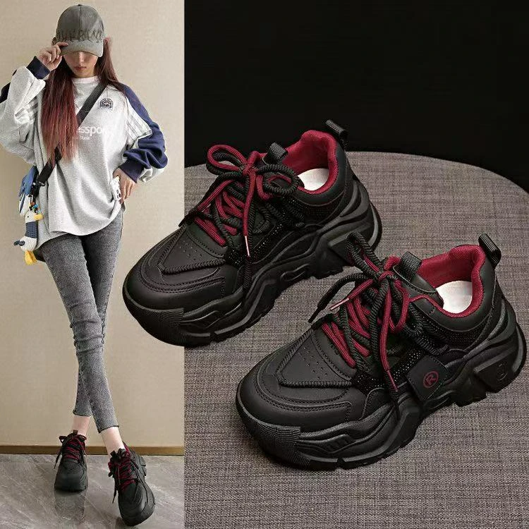 悟空 新款老爹鞋女休闲百搭防滑厚底运动休闲鞋991