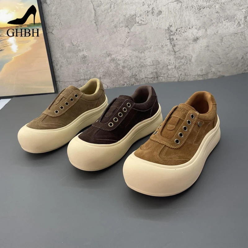 德训鞋韩版厚底潮鞋子新款潮流推荐2025秋季新款流行时尚休闲女鞋