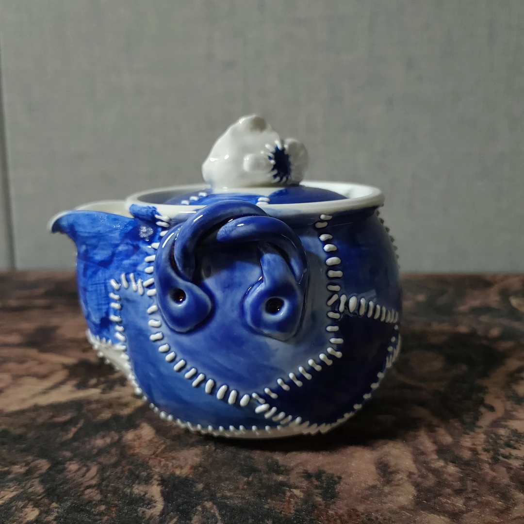 【拼接牛仔系列柴烧宝瓶】160ml手作宝瓶
