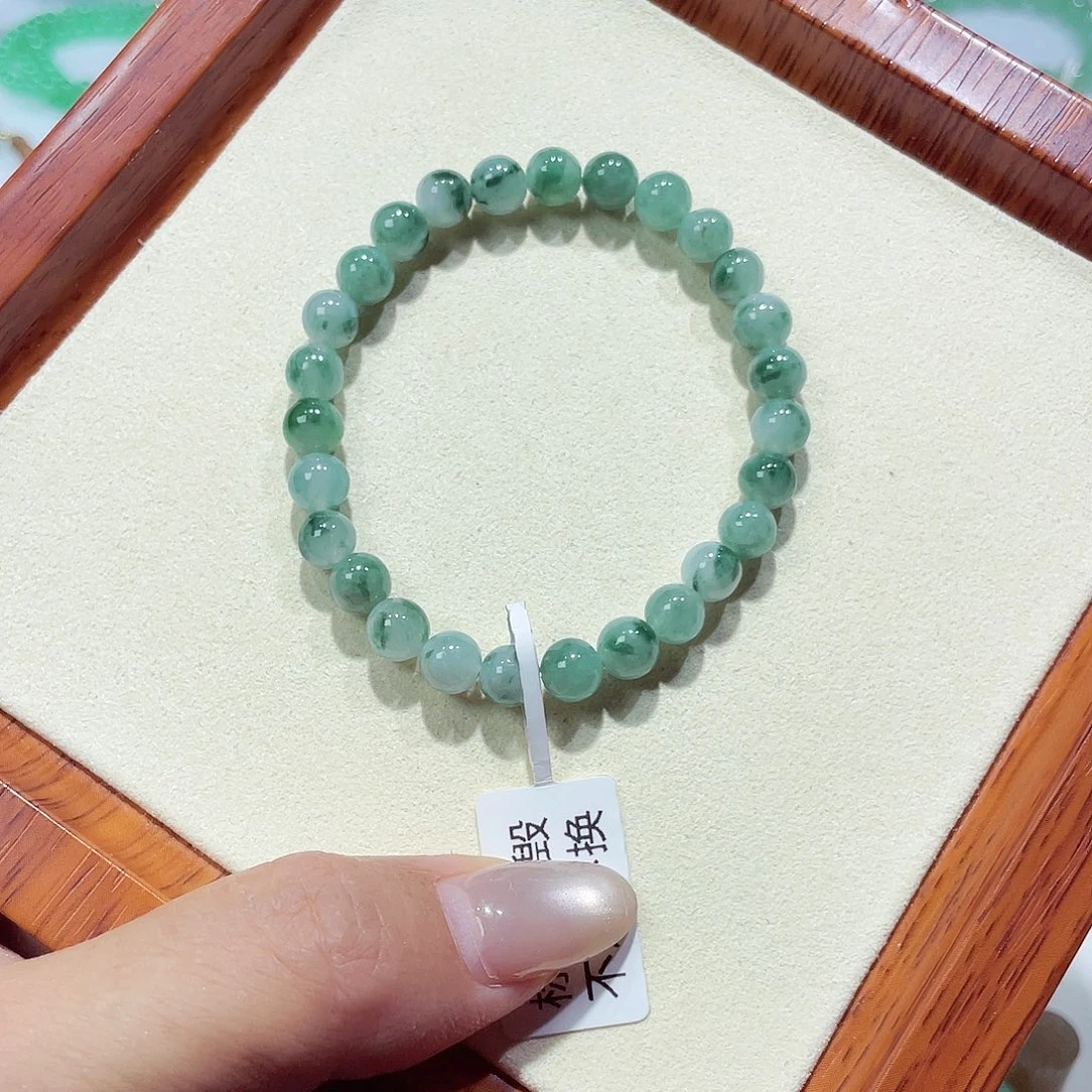 翡翠未镶嵌手链天然缅甸翡翠A货卡