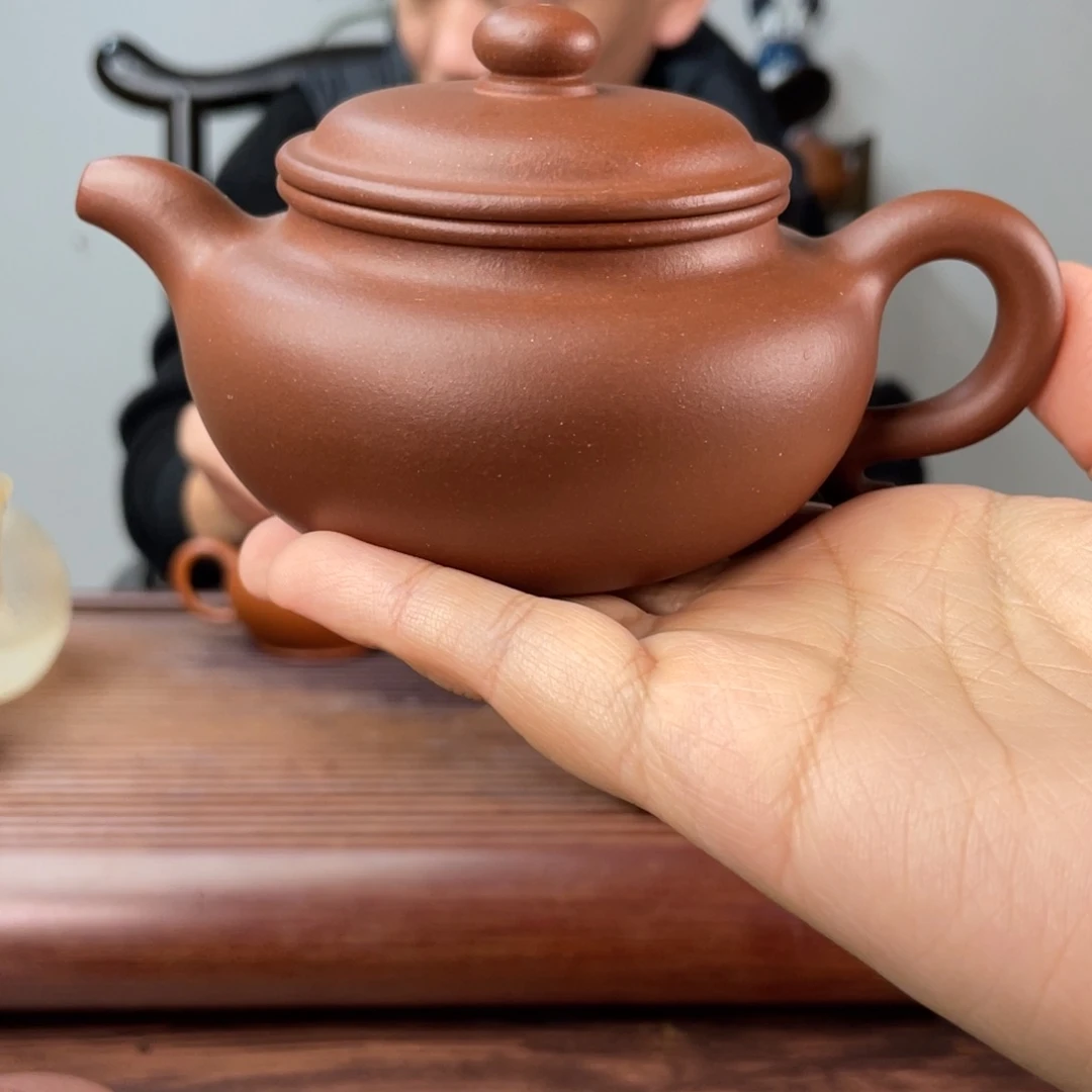 紫泥茶壶台西黑紫泥仿古180cc