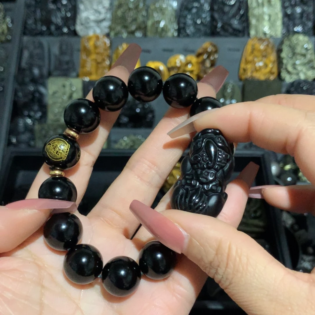 黑曜岩手链未镶嵌R***x