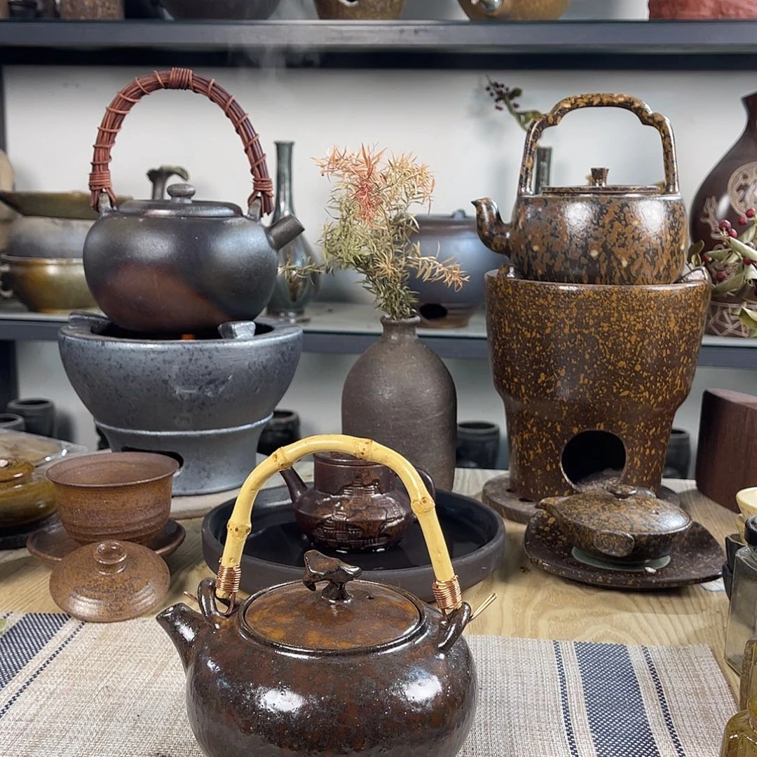 壶紫砂粗陶实用茶壶