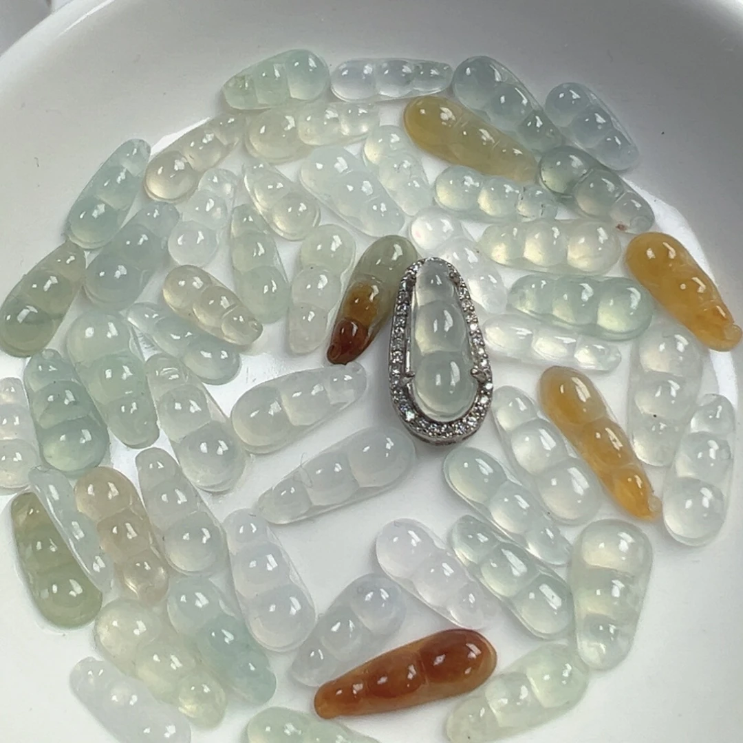 翡翠散珠翡翠迷你福豆一个可挑